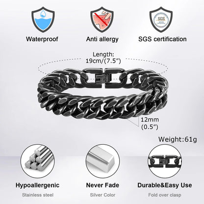Stainless Steel Cuban Bracelet